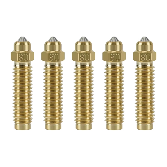 Picture of 0.8 mm hardened brass nozzle set for ELEGOO Centau
