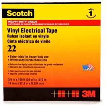 Picture of 3M Tama izolacyjna 19mm x 33m czarna PVC Scotch 22 (80012017044)