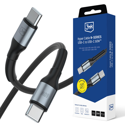 Изображение 3mk Hyper Cable N-SERIES USB-C | USB-C 3m PD 3.0 Q