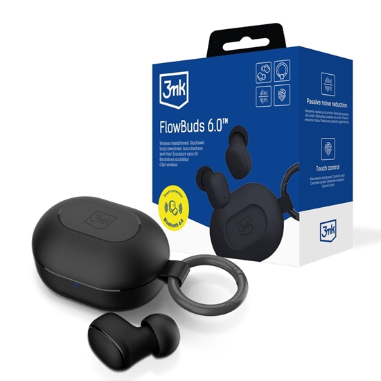 Picture of 3MK TWS 3mk FlowBuds 6.0 Wireless Headphones - Black