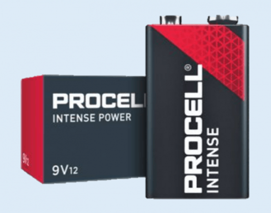 Picture of 6F22/9V baterija 9V Duracell Procell INTENSE POWER sērija Alkaline High drain iep. 10gb.