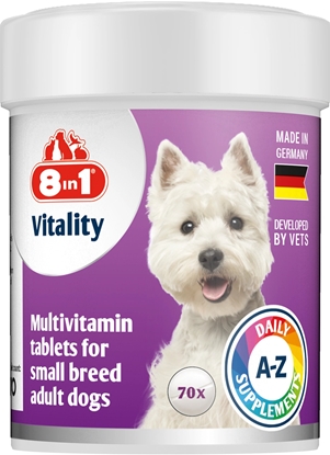 Attēls no 8in1 8IN1 Vitality Multiwitaminy dla psów maych ras - 70tb