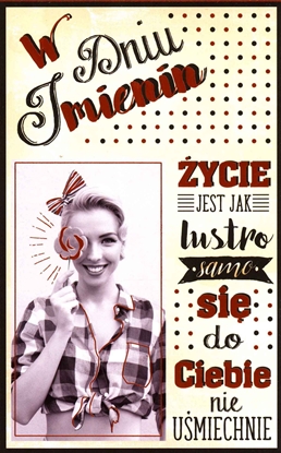 Attēls no AB Card Karnet Poradnik Imieninowy "ycie jest jak lustro" IM 05