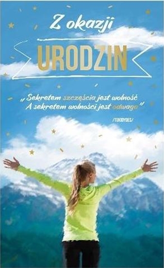 Picture of AB Card Karnet Urodziny AB Malowane - damskie Sekretem szczcia jest wolno...P24