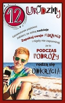 Attēls no AB Card Kartka okolicznociowa Urodziny 12 U90