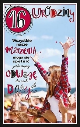 Attēls no AB Card Kartka okolicznociowa Urodziny 16 U102