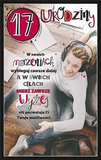 Picture of AB Card Kartka okolicznociowa Urodziny 17 U95