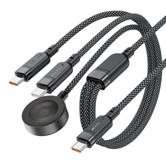 Picture of Acefast C6-11 USB-C 3in1 Cable - 2x USB-C | Qi 480