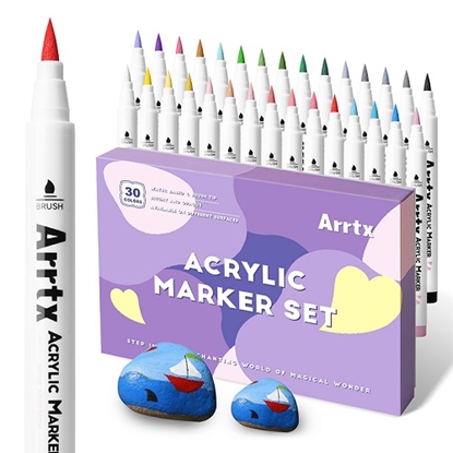 Изображение Acrylic Marker Pens ARRTX 30A, 30 Pastel Colours