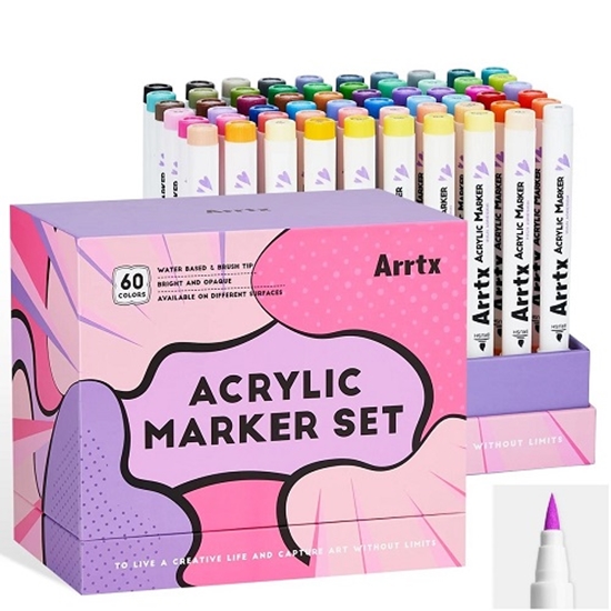Изображение Acrylic Marker Pens ARRTX, 60 Colors, Anime Colors