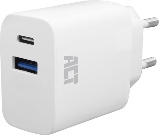 Изображение ACT 20W CHARGER 2-PORT USB A+C PPS