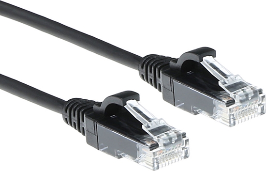 Изображение ACT CAT6 U/UTP SLIMLINE BK 0.25M