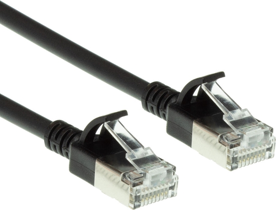 Picture of ACT CAT6A U/FTP SLIMLINE BK 1.00M
