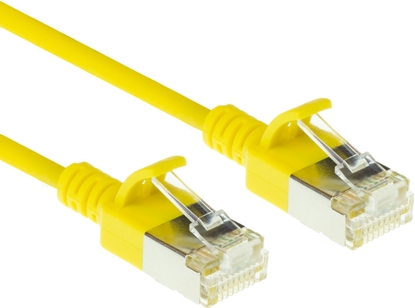 Изображение ACT CAT6A U/FTP SLIMLINE YL 0.25M