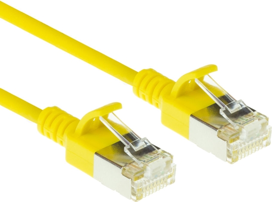 Изображение ACT CAT6A U/FTP SLIMLINE YL 0.5M