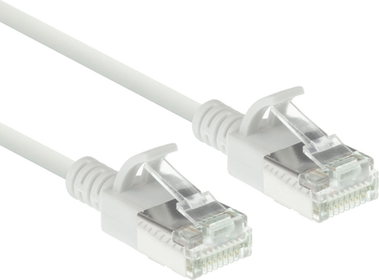 Изображение ACT CAT6A U/FTP SLIMLINE WH 0.15M