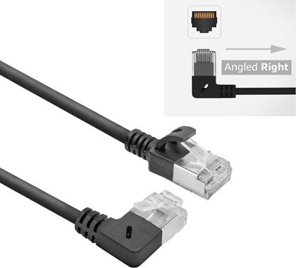 Изображение ACT CAT6A U/FTP SLM R-ANG BK 1.50M