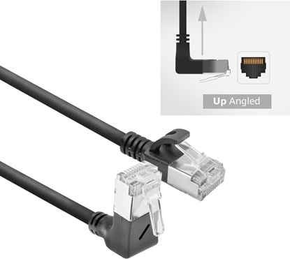 Изображение ACT CAT6A U/FTP SLM U-ANG BK 1.00M