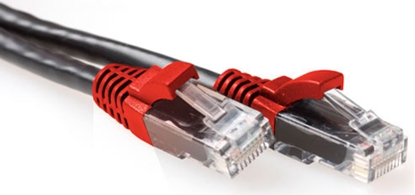 Изображение ACT CAT6A U/UTP CROSS BK/RD  0.50M