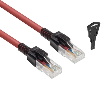 Изображение ACT CAT6A U/UTP LOCK RD 3.00M