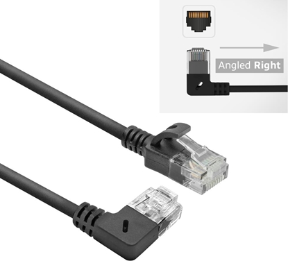 Изображение ACT CAT6A U/UTP SLIM R-ANG BK 1.5M