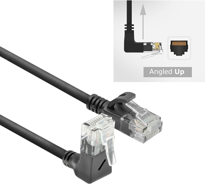 Изображение ACT CAT6A U/UTP SLIM U-ANG BK 1.5M