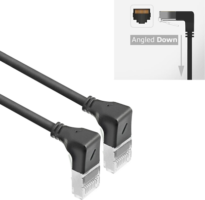 Изображение ACT CAT6A UFTP SL D/D-ANG BK 1.50M