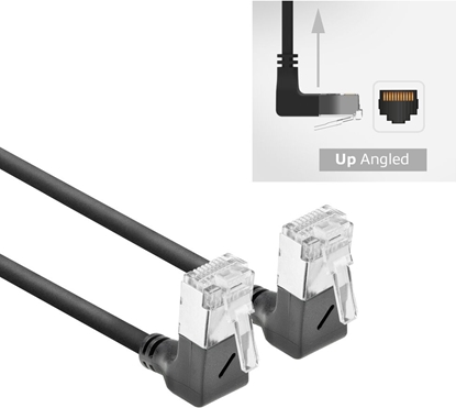 Изображение ACT CAT6A UFTP SL U/U-ANG BK 1.00M