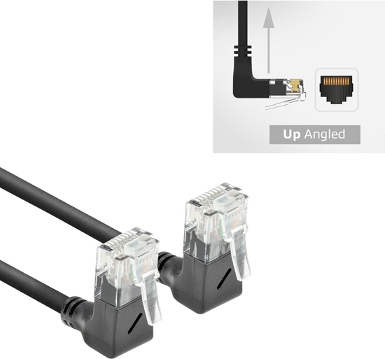 Изображение ACT CAT6A UTP SL U/U-ANG BK 2.00M
