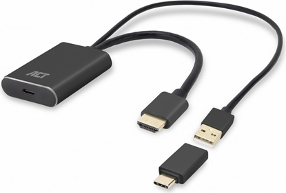 Attēls no ACT HDMI-A MALE TO USB-C FEMALE