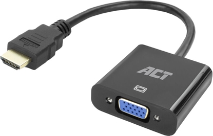 Attēls no ACT HDMI-VGA M/F MET AUDIO 0.15M