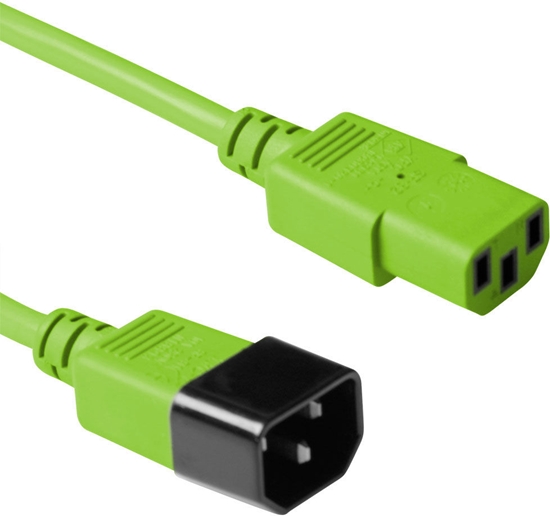 Picture of ACT POWERCORD C13-C14 GREEN  3.00M