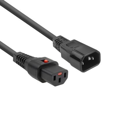 Picture of ACT POWERCORD C13LOCK-C14 BK 1.00M