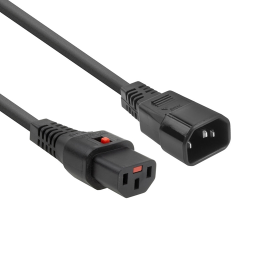 Picture of ACT POWERCORD C13LOCK-C14 BK 1.00M