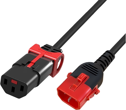 Attēls no ACT POWERCORD C13SL+-C14L BK 0.50M