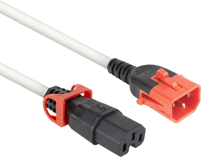 Attēls no ACT POWERCORD C14DL-C15L WH 1.00M