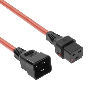Attēls no ACT POWERCORD C19 LOCK-C20 RD 3.0M