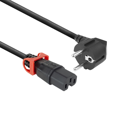 Attēls no ACT POWERCORD CEE7/7-C15L BK 2.00M