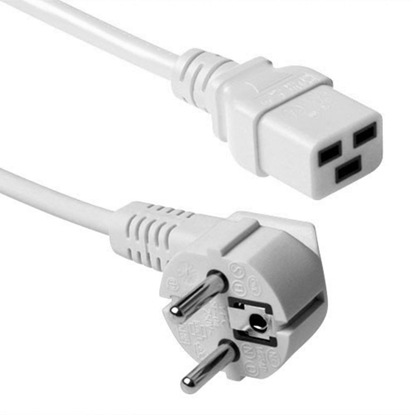 Attēls no ACT POWERCORD CEE7/7-C19 WH 3M