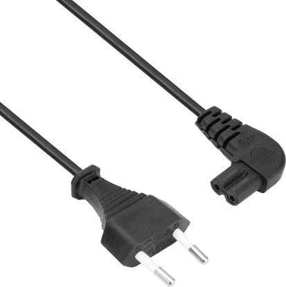 Attēls no ACT POWERCORD EURO-C7L/R ANG BK 3M