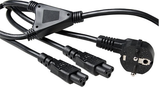 Picture of ACT POWERCORD SCHUKO-2XC5 BK  1.80M