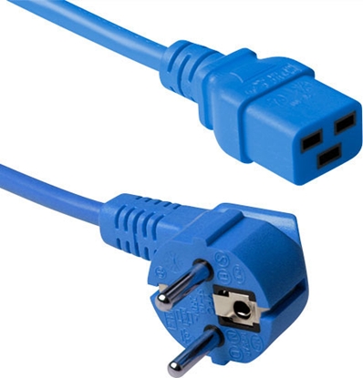 Attēls no ACT POWERCORD SCHUKO-C19 BLU 0.60M