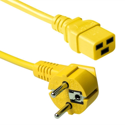 Attēls no ACT POWERCORD SCHUKO-C19 YEL 0.60M