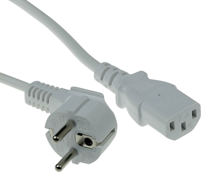 Attēls no ACT PWRCORD CEE7/7 ANG-C13 WH 5,0M