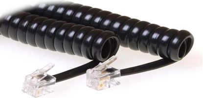 Attēls no ACT RJ10-RJ10 COILED BLACK   1.50M