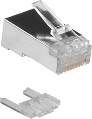 Attēls no ACT RJ45 PLUG C6 SHIELDED ROUND SOLID & STRANDED