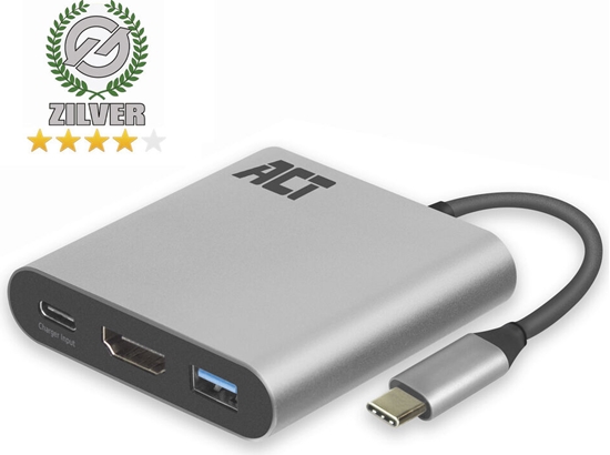 Picture of ACT USB-C - HDMI, USB-A, PD 0,15M
