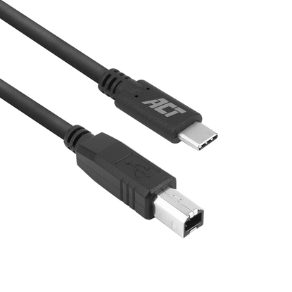 Изображение ACT USB-C M TO USB-B M 2.0 1.8M