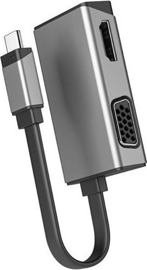 Picture of Adapter USB Alogic MagForce Duo Play USB-C - HDMI + VGA Srebrny  (ULCVGHD-SGR)