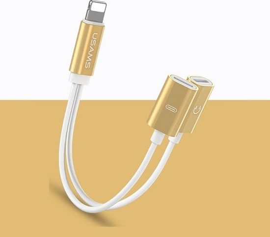Picture of Adapter USB Usams US-SJ160 Lightning - Lightning x2 Zoty  (SJ1602L02)